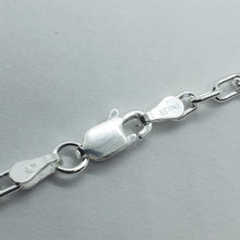 Load image into Gallery viewer, Sterling Silver Boston Link Chain Italy Necklaces Bracelets 3mm Size 7" ~ 30"
