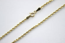 Load image into Gallery viewer, Authentic 10K Yellow Gold Rope Twist Link Chain Necklace 2mm x 16" ~ 30"
