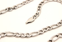 Load image into Gallery viewer, Stainless Steel Figaro Link Chain Necklace 5.5mm Wide, Sizes 20-30 Inches
