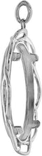 Load image into Gallery viewer, Sterling Silver Braided Edge Mexican 1 Peso Bezel Pendant 34mm Coins Prong Back
