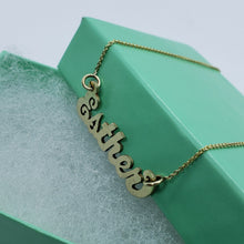 Load image into Gallery viewer, 10K Solid Yellow Gold Handmade Personalized/Custom Name Pendant with/out chain
