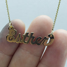 Load image into Gallery viewer, 10K Solid Yellow Gold Handmade Personalized/Custom Name Pendant with/out chain
