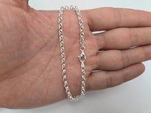 Load image into Gallery viewer, 925 Sterling Silver Italian Rolo Chain Necklace Bracelet 4mm Sizes 7~30 inch
