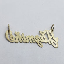 Load image into Gallery viewer, Authentic 14K Solid Yellow Gold Handmade Personalized Name Pendant w/out Rolo
