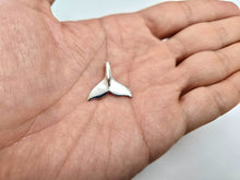 Load image into Gallery viewer, 925 Sterling Silver Plain Whale Tail Pendant Diamond Cut 11/16 Inch (18mm) Tall
