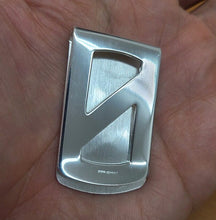 Load image into Gallery viewer, Sterling Silver Money Clip Dollar Sign Embossed Wide Made Italy 1 X 1 3/4 inch
