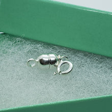 Load image into Gallery viewer, Stamped 925 Sterling Silver Magnetic Clasp Converter for Necklaces 6mm 1~3 Packs
