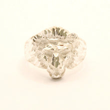 Load image into Gallery viewer, 925 Sterling Silver Diamond Cut Finish Lion Head Ring 3/4 Inch Wide, Sizes 8-13
