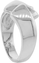Load image into Gallery viewer, Sterling Silver Freeform Ring Flawless Polished Finish 1/2 inch Wide Size 6~10
