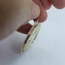 Load image into Gallery viewer, 14K Solid Yellow Gold Centenario Pendant with Bezel Mexican 50 Pesos 2 Sizes
