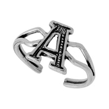 Load image into Gallery viewer, 925 Sterling Silver Initial Letter Alphabet Adjustable Size Baby Toe Ring
