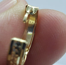 Load image into Gallery viewer, 14K Real Yellow White Gold Huggie Hoop Earrings Diamond Cut Round 11mm Men Women

