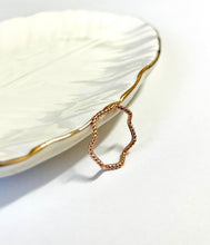 Load image into Gallery viewer, 14K Solid Gold Handmade Dainty Wavy Beaded Ring Band
