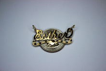 Load image into Gallery viewer, 14K Solid Yellow Gold Personalized Custom Name Pendant Charm with Heart
