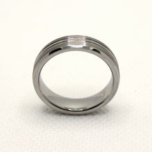 Load image into Gallery viewer, Tungsten Carbide Convex Groove Satin Finish Beveled Edge Wedding Band Ring 6mm

