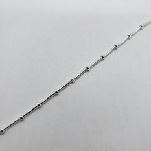 Load image into Gallery viewer, Sterling Silver Snake Chain Station Necklaces Bracelets Italy 1mm, Size 7"-30"
