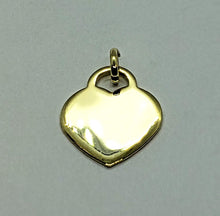 Load image into Gallery viewer, 14K Gold Plain Simple Heart Pendant Disc Pendant Charm [Engraving Available]
