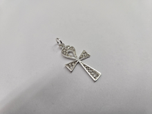 Load image into Gallery viewer, 925 Sterling Silver Filigree Egyptian Ankh Cross Pendant 1 1/16 Inch Tall (27mm)
