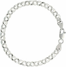 Load image into Gallery viewer, Sterling Silver Italian Rolo Chain Necklace Bracelet 6mm Thick Sizes 7~30 inch
