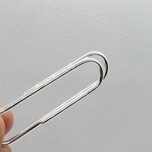 Load image into Gallery viewer, 925 Sterling Silver Large Paper Clip Money Clip Made in Italy 2 3/8 x 5/8 inch
