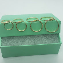 Load image into Gallery viewer, 14K Yellow White Rose Gold Hoop Round Tube Endless Backing Earrings 1.2mm Wide
