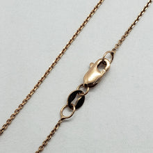 Load image into Gallery viewer, 14K Solid Gold Diamond Cut Boston Link Chain Yellow White Rose 0.9mm 16" 18" 20"
