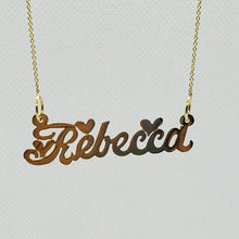 Load image into Gallery viewer, Authentic 10K Solid Yellow Gold Handmade Personalized Name Pendant w/out Rolo
