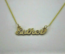 Load image into Gallery viewer, 10K Solid Yellow Gold PERSONALIZED Custom Name Pendant Charm with/without chain
