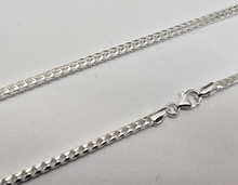 Load image into Gallery viewer, 925 Sterling Silver Thin Franco Chain Necklace Polished Finish 2.5mm 20" to 30"

