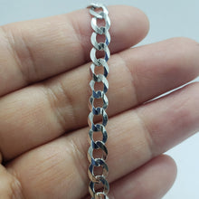Load image into Gallery viewer, 14K White Gold Solid Cuban Curb Link Chain Necklace Bracelet 4mm~5mm 7"~30"
