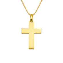 Load image into Gallery viewer, 14K Yellow White Gold Cross Pendant Charm Men Women High Polished 4 Various Size
