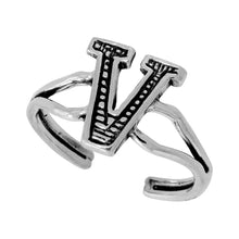 Load image into Gallery viewer, 925 Sterling Silver Initial Letter Alphabet Adjustable Size Baby Toe Ring
