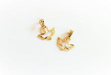 Load image into Gallery viewer, 10K Yellow Gold Dove Bird Diamond Cut Pendant Charm
