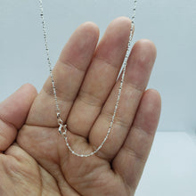 Load image into Gallery viewer, 925 Sterling Silver Diamond Cut Twisted Serpentine Chain Bracelet Necklace 1.1mm
