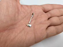 Load image into Gallery viewer, 925 Sterling Silver Antiqued Finished Fire Axe Pendant 3/4 (19mm) Inch Tall
