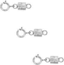 Load image into Gallery viewer, Sterling Silver Magnetic Clasp Converter for Necklaces Square Edge 4mm
