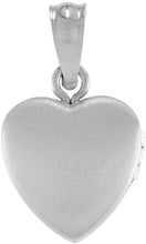 Load image into Gallery viewer, 1/2Inch Sterling Silver diamond Heart Locket for Photo with/out Chain 16-24 inch
