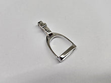 Load image into Gallery viewer, 925 Sterling Silver Large Plain Stirrup Pendant 1 3/16 Inch (30mm) Tall

