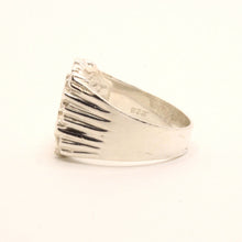 Load image into Gallery viewer, 925 Sterling Silver Detailed Square Nugget Ring 5/8 Inch Wide, Sizes 8-13
