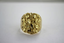 Load image into Gallery viewer, Authentic 14K Yellow Gold Nugget Ring Small Large Size 5 ~ 13
