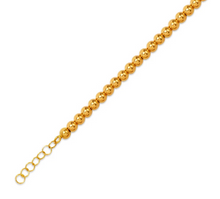 Load image into Gallery viewer, 14K Hollow Yellow Gold High Polished 4mm Bead Chain Bracelet Lobster Lock 7 inch
