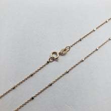 Load image into Gallery viewer, 14K Solid Rose Gold Rolo with Bead Chain Necklace 1mm Size 16-24"

