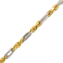 Load image into Gallery viewer, Authentic 14K Solid Yellow White Gold Figarope Chain 5mm-6.5mm/24"~30"
