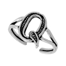 Load image into Gallery viewer, 925 Sterling Silver Initial Letter Alphabet Adjustable Size Baby Toe Ring
