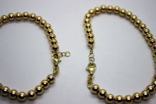 Load image into Gallery viewer, 14K Yellow Gold Hollow High Polished Bead Bracelet 6.75" or 7" with extension
