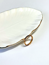 Load image into Gallery viewer, 14K Solid Gold Handmade Hexagon Beaded Ring Band
