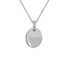 Load image into Gallery viewer, 14K Yellow / White Gold Plain Oval Pendant Disc Charm [Engraving Available]
