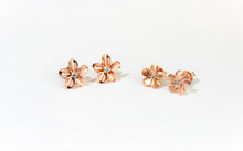 Load image into Gallery viewer, 14K Yellow &amp; Rose Gold Pretty Flower Earrings 2 Sizes
