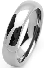 Load image into Gallery viewer, 5mm Stainless Steel Wedding Band Classic Domed Ring Double Accent Size 5-12
