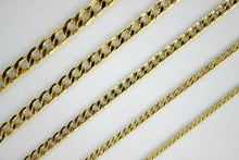 Load image into Gallery viewer, 10K Yellow Gold Curb Cuban Chain Link Pendant Necklace 2mm ~ 7mm 16"~30"
